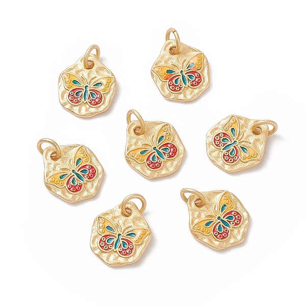 PandaHall Rack Plating Brass Enamel Pendants, Cadmium Free & Lead Free & Nickle Free, with Jump Ring, Nuggets with Butterfly, Real 18K Gold...
PandaHall Rack Plating Brass Enamel Pendants, Cadmium Free & Lead Free & Nickle Free, with Jump Ring, Nuggets with Butterfly, Real 18K Gold...