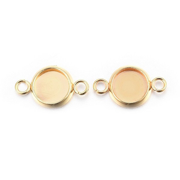 PandaHall 201 Stainless Steel Cabochon Connector Settings, Plain Edge Bezel Cups, Flat Round, Real 24K Gold Plated, Tray: 6mm, 13.5x8x1.5mm...
PandaHall 201 Stainless Steel Cabochon Connector Settings, Plain Edge Bezel Cups, Flat Round, Real 24K Gold Plated, Tray: 6mm, 13.5x8x1.5mm...