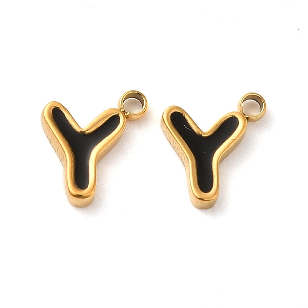 PandaHall 304 Stainless Steel Enamel Charms, Real 14K Gold Plated, Letter, Letter Y, 7x6.5x1.3mm, Hole: 1.2mm Stainless Steel+Enamel Letter..., Black
PandaHall 304 Stainless Steel Enamel Charms, Real 14K Gold Plated, Letter, Letter Y, 7x6.5x1.3mm, Hole: 1.2mm Stainless Steel+Enamel Letter..., Black