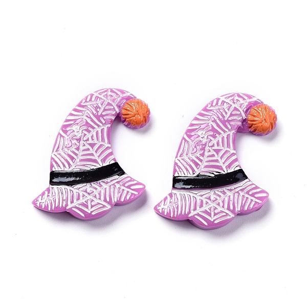 PandaHall Halloween Theme Opaque Resin Cabochons, for Jewelry Making, Witch Hat, with Spider Web Pattern, Flat Back, Purple, 28x25.5x5mm...
PandaHall Halloween Theme Opaque Resin Cabochons, for Jewelry Making, Witch Hat, with Spider Web Pattern, Flat Back, Purple, 28x25.5x5mm...