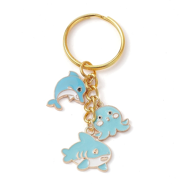 PandaHall Ocean Alloy Enamel Keychain, with Iron Split Key Rings, Octopus & Shark & Dolphin, Sky Blue, 6.9cm Alloy Mixed Shapes
PandaHall Ocean Alloy Enamel Keychain, with Iron Split Key Rings, Octopus & Shark & Dolphin, Sky Blue, 6.9cm Alloy Mixed Shapes
