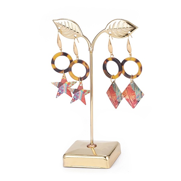 PandaHall Iron Earring Displays, Jewelry Display Rack, Jewelry Tree Stand, Leaf, Golden, 8.3x14cm Iron
PandaHall Iron Earring Displays, Jewelry Display Rack, Jewelry Tree Stand, Leaf, Golden, 8.3x14cm Iron