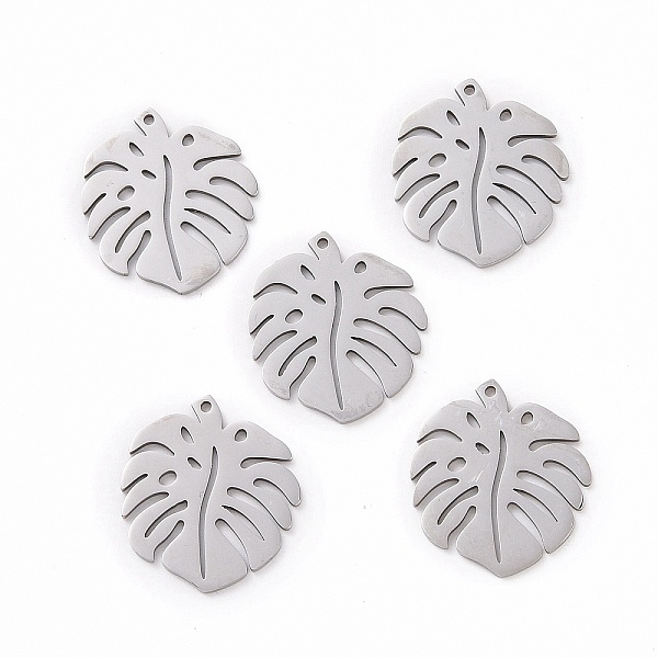 PandaHall 201 Stainless Steel Pendants, Tropical Leaf Charms, Monstera Leaf, Hollow, Stainless Steel Color, 24x21x1mm, Hole: 1mm 201...
PandaHall 201 Stainless Steel Pendants, Tropical Leaf Charms, Monstera Leaf, Hollow, Stainless Steel Color, 24x21x1mm, Hole: 1mm 201...