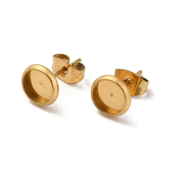 PandaHall Ion Plating(IP) 304 Stainless Steel Flat Round Stud Earring Settings, 18K Gold Plated, 8mm, Tray: 6mm, pin: 0.7mm 304 Stainless...
PandaHall Ion Plating(IP) 304 Stainless Steel Flat Round Stud Earring Settings, 18K Gold Plated, 8mm, Tray: 6mm, pin: 0.7mm 304 Stainless...