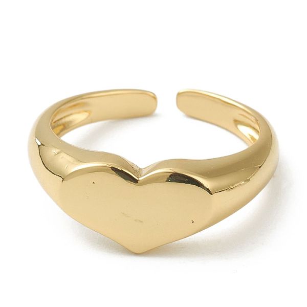 PandaHall Brass Cuff Rings, Open Rings, Long-Lasting Plated, Heart, Golden, US Size 6, Inner Diameter: 17mm Brass
PandaHall Brass Cuff Rings, Open Rings, Long-Lasting Plated, Heart, Golden, US Size 6, Inner Diameter: 17mm Brass
