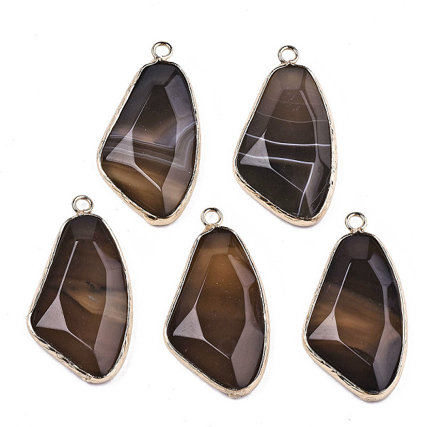 PandaHall Natural Agate Links Connectors, with Light Gold Tone Brass Findings, Faceted Triangle, Camel, 41.5x20x5.5mm, Hole: 2mm Natural..., Brown
PandaHall Natural Agate Links Connectors, with Light Gold Tone Brass Findings, Faceted Triangle, Camel, 41.5x20x5.5mm, Hole: 2mm Natural..., Brown
