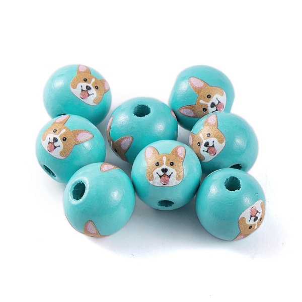 PandaHall Wood European Beads, Round with Dog Pattern, Turquoise, 16x15mm, Hole: 4.5mm Wood Round Green
PandaHall Wood European Beads, Round with Dog Pattern, Turquoise, 16x15mm, Hole: 4.5mm Wood Round Green
