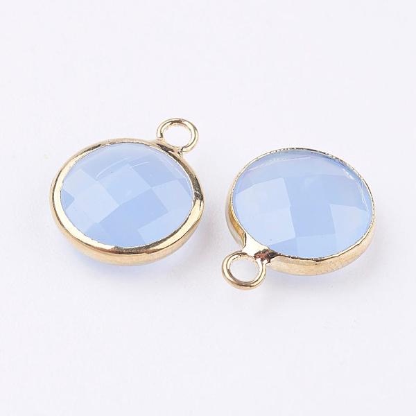 PandaHall Golden Tone Brass Glass Flat Round Charms, Faceted, Cornflower Blue, 12x8.5x3mm, Hole: 1.5mm Brass+Glass Flat Round Blue
PandaHall Golden Tone Brass Glass Flat Round Charms, Faceted, Cornflower Blue, 12x8.5x3mm, Hole: 1.5mm Brass+Glass Flat Round Blue