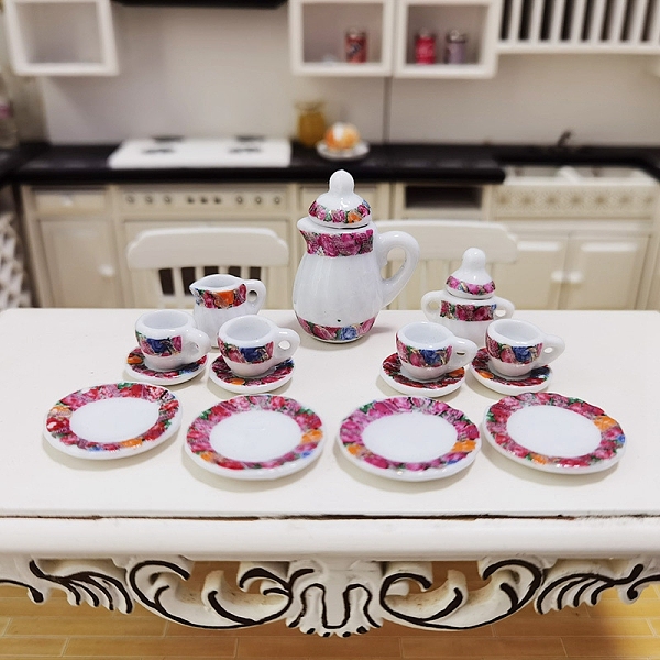 PandaHall Mini Ceramic Tea Sets, including Cup, Teapot, Saucer, Micro Landscape Garden Dollhouse Accessories, Pretending Prop Decorations..., Pink
PandaHall Mini Ceramic Tea Sets, including Cup, Teapot, Saucer, Micro Landscape Garden Dollhouse Accessories, Pretending Prop Decorations..., Pink
