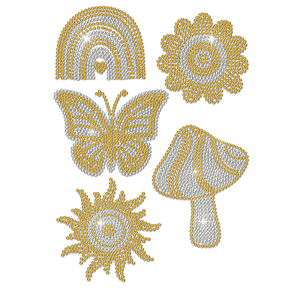 PandaHall Glass Hotfix Rhinestone, Iron on Appliques, Costume Accessories, for Clothes, Bags, Pants, Rainbow & Butterfly & Mushroom, Mixed..., Gold
PandaHall Glass Hotfix Rhinestone, Iron on Appliques, Costume Accessories, for Clothes, Bags, Pants, Rainbow & Butterfly & Mushroom, Mixed..., Gold