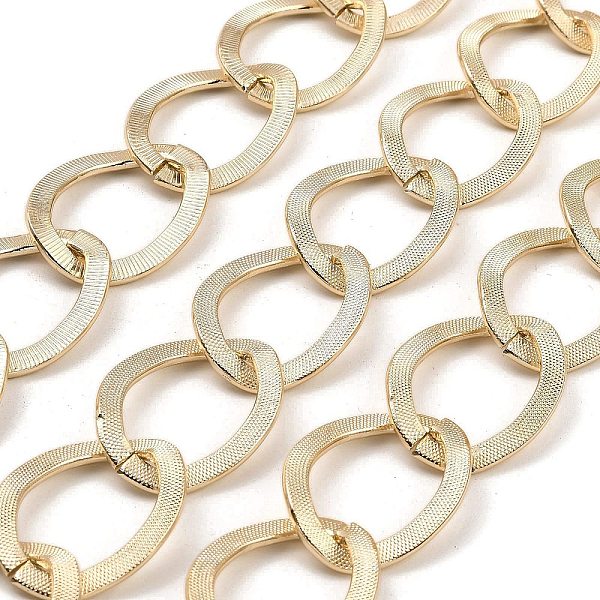 PandaHall Aluminium Curb Chains, Texture, Unwelded, with Spool, Light Gold, 32x24x1.8mm, about 16.40 Feet(5m)/Roll Aluminum
PandaHall Aluminium Curb Chains, Texture, Unwelded, with Spool, Light Gold, 32x24x1.8mm, about 16.40 Feet(5m)/Roll Aluminum