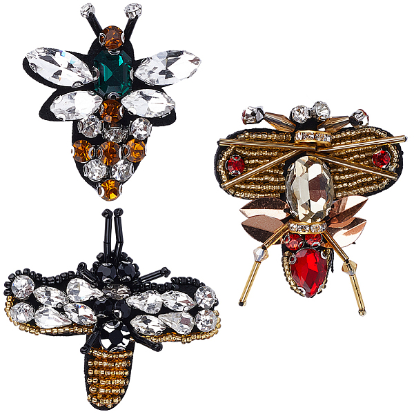 PandaHall Gorgecraft 3Pcs 3 Style Bees Shape Felt Sew on Appliques, Rhinestone Beaded Appliques, Costume Accessories, Mixed Color..., Multicolor
PandaHall Gorgecraft 3Pcs 3 Style Bees Shape Felt Sew on Appliques, Rhinestone Beaded Appliques, Costume Accessories, Mixed Color..., Multicolor