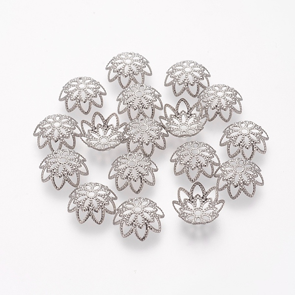 PandaHall Multi-Petal 304 Stainless Steel Flower Bead Caps, Fancy Bead Caps, Stainless Steel Color, 10x4mm, Hole: 1.2mm 304 Stainless Steel
PandaHall Multi-Petal 304 Stainless Steel Flower Bead Caps, Fancy Bead Caps, Stainless Steel Color, 10x4mm, Hole: 1.2mm 304 Stainless Steel