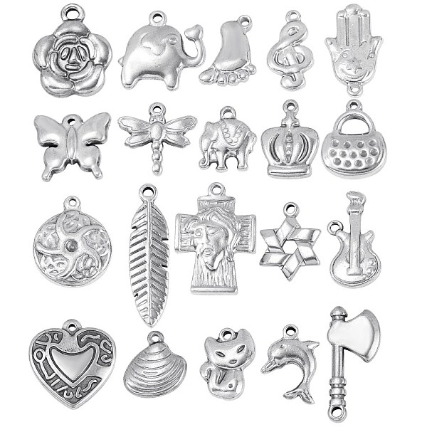 PandaHall 20Pcs 20 Styles 201 Stainless Steel Pendants, Mixed Shapes, Stainless Steel Color, 1pc/style 201 Stainless Steel Mixed Shapes
PandaHall 20Pcs 20 Styles 201 Stainless Steel Pendants, Mixed Shapes, Stainless Steel Color, 1pc/style 201 Stainless Steel Mixed Shapes