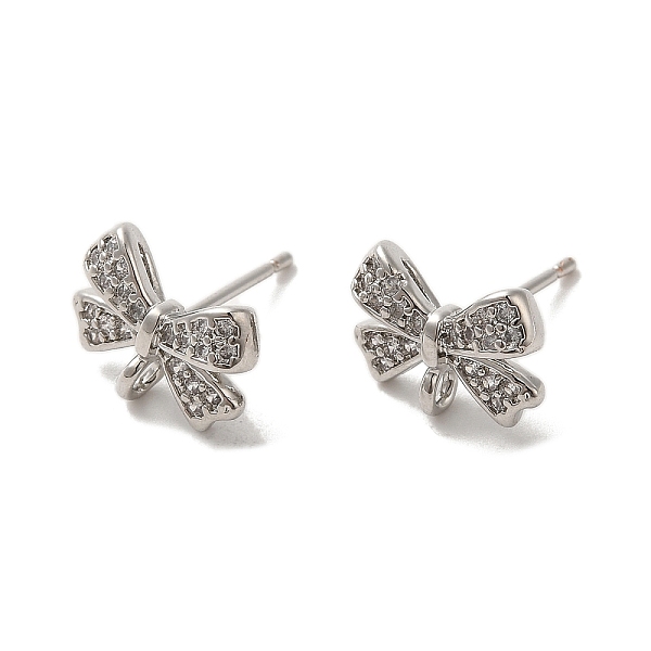 PandaHall Rack Plating Brass & Cubic Zirconia Stud Earring Findings, Lead Free & Cadmium Free, Long-Lasting Plated, Bowknot, Platinum..., Clear
PandaHall Rack Plating Brass & Cubic Zirconia Stud Earring Findings, Lead Free & Cadmium Free, Long-Lasting Plated, Bowknot, Platinum..., Clear
