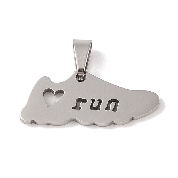 PandaHall 201 Stainless Steel Pendants, Sports Shoe with Word Run Charm, Stainless Steel Color, 11x25x1.5mm, Hole: 4x7mm 201 Stainless Steel...
PandaHall 201 Stainless Steel Pendants, Sports Shoe with Word Run Charm, Stainless Steel Color, 11x25x1.5mm, Hole: 4x7mm 201 Stainless Steel...