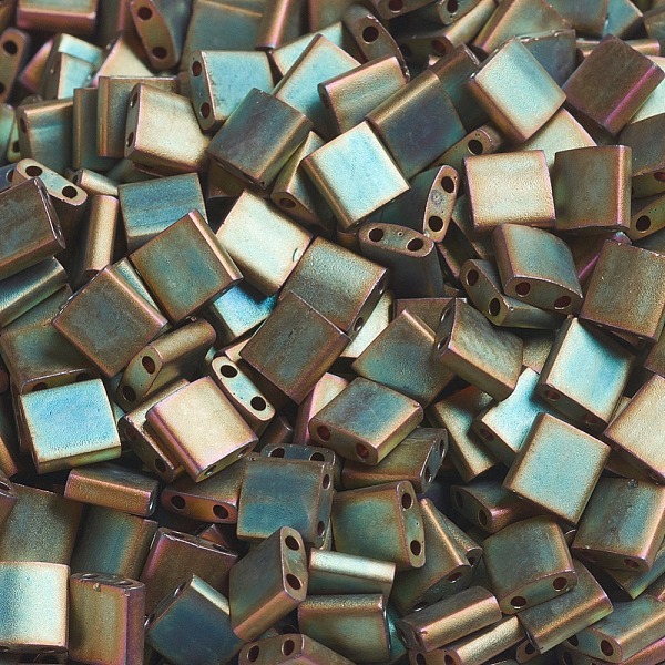 PandaHall MIYUKI TILA Beads, Japanese Seed Beads, 2-Hole, (TL2035) Matte Metallic Khaki Iris, 5x5x1.9mm, Hole: 0.8mm, about 590pcs/50g Glass..., Brown
PandaHall MIYUKI TILA Beads, Japanese Seed Beads, 2-Hole, (TL2035) Matte Metallic Khaki Iris, 5x5x1.9mm, Hole: 0.8mm, about 590pcs/50g Glass..., Brown