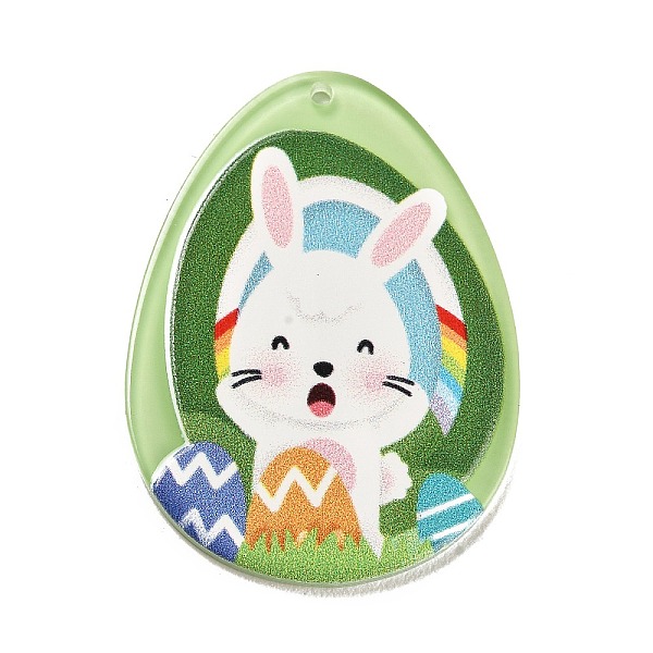 PandaHall Easter Printed Transparent Acrylic Pendants, Egg with Rabbit, Yellow Green, 42.5x31.5x2.5mm, Hole: 1.6mm Acrylic Egg
PandaHall Easter Printed Transparent Acrylic Pendants, Egg with Rabbit, Yellow Green, 42.5x31.5x2.5mm, Hole: 1.6mm Acrylic Egg