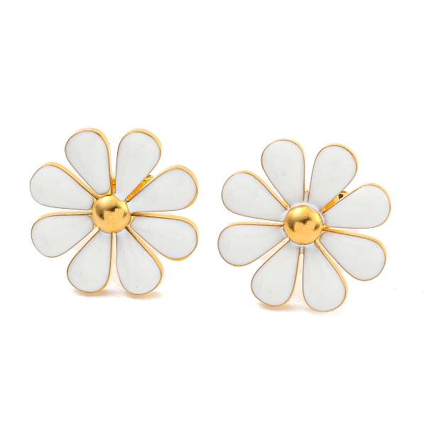 PandaHall 304 Stainless Steel Enamel Stud Earrings for Women, Small Daisy, White, Real 18K Gold Plated, 17mm 304 Stainless Steel Flower...
PandaHall 304 Stainless Steel Enamel Stud Earrings for Women, Small Daisy, White, Real 18K Gold Plated, 17mm 304 Stainless Steel Flower...
