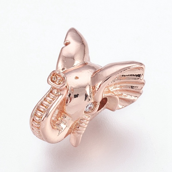 PandaHall Brass Micro Pave Cubic Zirconia Beads, Elephant Head, Clear, Real Rose Gold Plated, 8x12x15mm, Hole: 2mm Brass+Cubic Zirconia...
PandaHall Brass Micro Pave Cubic Zirconia Beads, Elephant Head, Clear, Real Rose Gold Plated, 8x12x15mm, Hole: 2mm Brass+Cubic Zirconia...