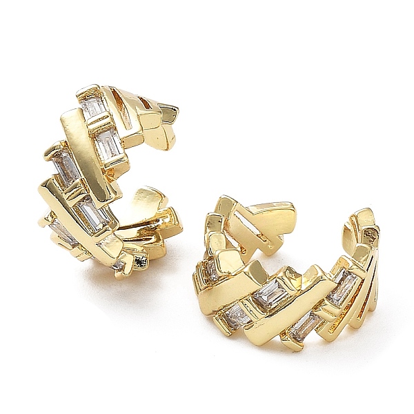 PandaHall Rack Plating Brass Micro Pave Cubic Zirconia Cuff Earring, Cadmium Free & Lead Free, Real 18K Gold Plated, 13.5x13.5x7mm Cubic..., Clear
PandaHall Rack Plating Brass Micro Pave Cubic Zirconia Cuff Earring, Cadmium Free & Lead Free, Real 18K Gold Plated, 13.5x13.5x7mm Cubic..., Clear