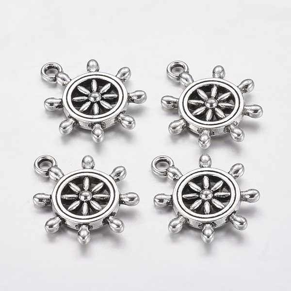 PandaHall Tibetan Style Alloy Pendants, Ship's Wheel, Cadmium Free & Nickel Free & Lead Free, Antique Silver, 23x19x3.5mm, Hole: 2mm Alloy...
PandaHall Tibetan Style Alloy Pendants, Ship's Wheel, Cadmium Free & Nickel Free & Lead Free, Antique Silver, 23x19x3.5mm, Hole: 2mm Alloy...