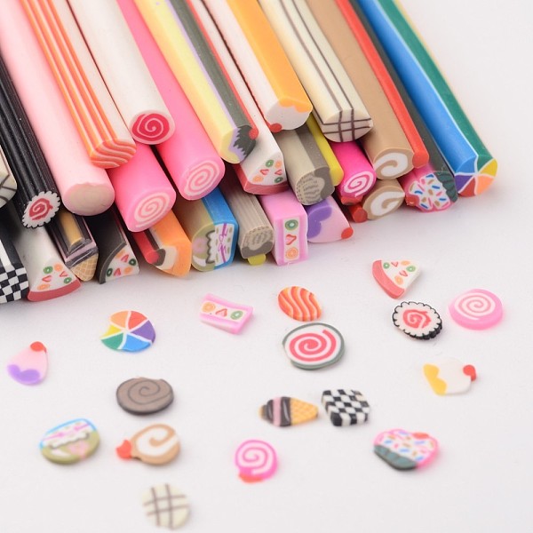 PandaHall Polymer Clay Nail Art Decoration, Fashion Nail Care, No Hole Tubes, Mixed Shapes, Mixed Color, Mixed Color, 50x3~6mm Polymer Clay..., Multicolor
PandaHall Polymer Clay Nail Art Decoration, Fashion Nail Care, No Hole Tubes, Mixed Shapes, Mixed Color, Mixed Color, 50x3~6mm Polymer Clay..., Multicolor