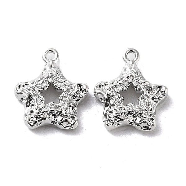 PandaHall Rack Plating Brass Micro Pave Cubic Zirconia Pendants, Star Charm, Real Platinum Plated, 14x12x3mm, Hole: 1.2mm Brass+Cubic..., Clear
PandaHall Rack Plating Brass Micro Pave Cubic Zirconia Pendants, Star Charm, Real Platinum Plated, 14x12x3mm, Hole: 1.2mm Brass+Cubic..., Clear