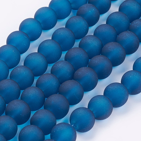PandaHall Transparent Glass Bead Strands, Frosted, Round, Marine Blue, 10mm, Hole: 1.3~1.6mm, about 80pcs/strand, 31.4 inch Glass Round Blue
PandaHall Transparent Glass Bead Strands, Frosted, Round, Marine Blue, 10mm, Hole: 1.3~1.6mm, about 80pcs/strand, 31.4 inch Glass Round Blue