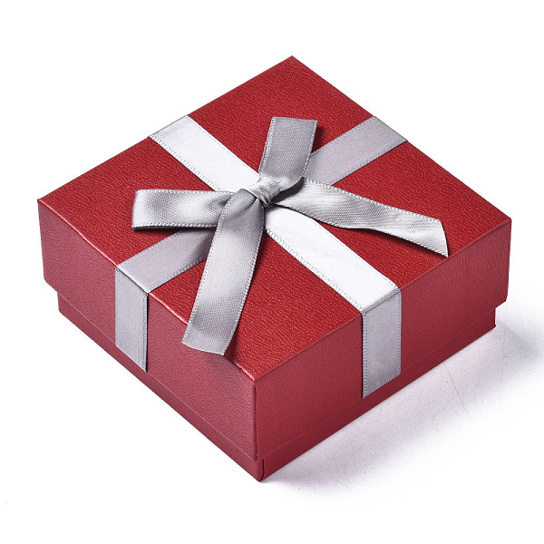 PandaHall Cardboard Jewelry Boxes, for Necklace Packaging, Square with Bowknot, Dark Red, 9.1x9.1x4.2cm Paper Square
PandaHall Cardboard Jewelry Boxes, for Necklace Packaging, Square with Bowknot, Dark Red, 9.1x9.1x4.2cm Paper Square