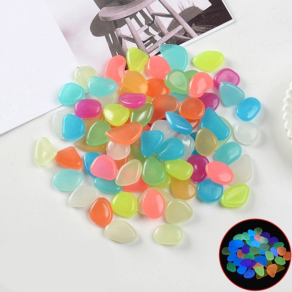 PandaHall Resin Luminous Glow in the Dark Pebbles Stone, Vase Fillers, Nuggest, Random Color, 20~30mm Resin Nuggets Multicolor
PandaHall Resin Luminous Glow in the Dark Pebbles Stone, Vase Fillers, Nuggest, Random Color, 20~30mm Resin Nuggets Multicolor