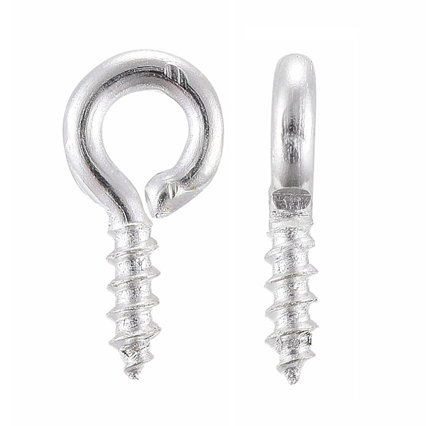 PandaHall Iron Screw Eye Pin Peg Bails, For Half Drilled Beads, Silver Color Plated, 8x4x1mm, Hole: 2mm Iron
PandaHall Iron Screw Eye Pin Peg Bails, For Half Drilled Beads, Silver Color Plated, 8x4x1mm, Hole: 2mm Iron