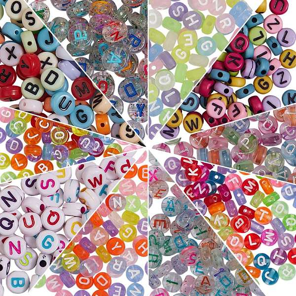 PandaHall 1000Pcs 10 Styles Transparent Frosted Acrylic Beads, Flat Round with Letter, Mixed Color, 7x3.5mm, Hole: 1.2mm Acrylic Flat Round..., Multicolor
PandaHall 1000Pcs 10 Styles Transparent Frosted Acrylic Beads, Flat Round with Letter, Mixed Color, 7x3.5mm, Hole: 1.2mm Acrylic Flat Round..., Multicolor
