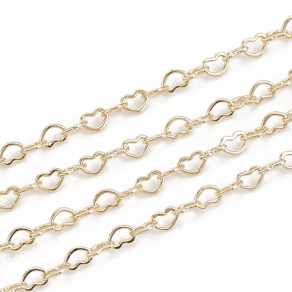 PandaHall Brass Heart Link Chains, Soldered, with Spool, Real 18K Gold Plated, 2x1.5x0.2mm, about 98.42 Feet(30m)/roll Brass
PandaHall Brass Heart Link Chains, Soldered, with Spool, Real 18K Gold Plated, 2x1.5x0.2mm, about 98.42 Feet(30m)/roll Brass