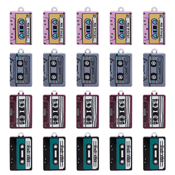 PandaHall DICOSMETIC 32Pcs 4 Colors Printed Alloy Pendants, Cassette Tape, Platinum, Mixed Color, 25.5x14.5x2.5mm, Hole: 1.6mm, 8pcs/color..., Multicolor
PandaHall DICOSMETIC 32Pcs 4 Colors Printed Alloy Pendants, Cassette Tape, Platinum, Mixed Color, 25.5x14.5x2.5mm, Hole: 1.6mm, 8pcs/color..., Multicolor