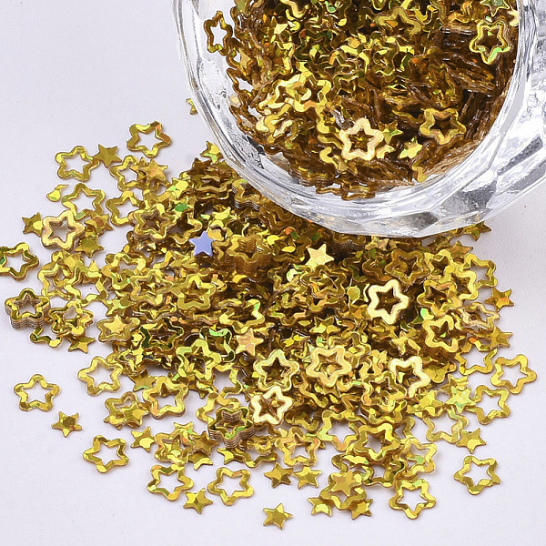 PandaHall Ornament Accessories, PVC Plastic Paillette/Sequins Beads, AB Color Plated, Star, Gold, 2.5~3.8x2.5~4x0.4mm, about 328000pcs/500g...
PandaHall Ornament Accessories, PVC Plastic Paillette/Sequins Beads, AB Color Plated, Star, Gold, 2.5~3.8x2.5~4x0.4mm, about 328000pcs/500g...