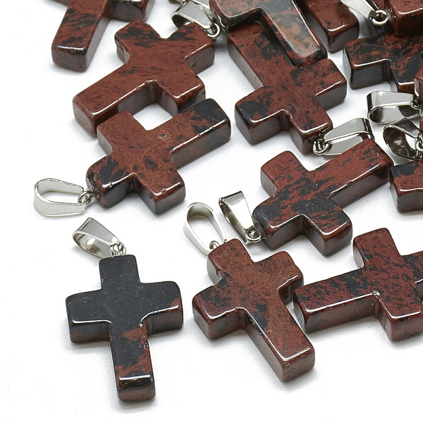 PandaHall Natural Mahogany Obsidian Pendants, with Stainless Steel Snap On Bails, Cross, 29~30x18~19x5~6mm, Hole: 6x4mm Mahogany Obsidian...
PandaHall Natural Mahogany Obsidian Pendants, with Stainless Steel Snap On Bails, Cross, 29~30x18~19x5~6mm, Hole: 6x4mm Mahogany Obsidian...