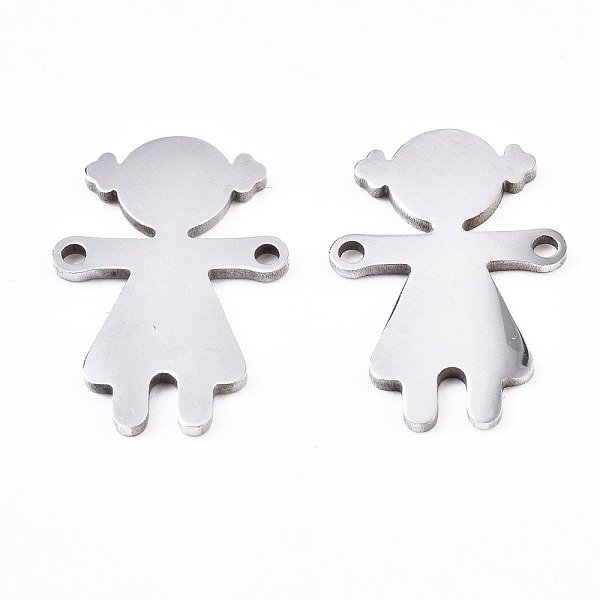 PandaHall 201 Stainless Steel Link Connectors, Laser Cut, Girl, Stainless Steel Color, 18x12x1mm, Hole: 1.2mm 201 Stainless Steel Human
PandaHall 201 Stainless Steel Link Connectors, Laser Cut, Girl, Stainless Steel Color, 18x12x1mm, Hole: 1.2mm 201 Stainless Steel Human