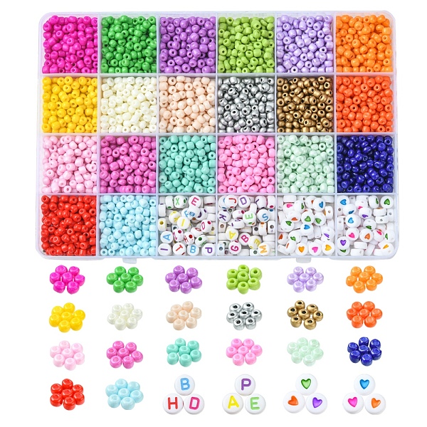 PandaHall DIY Beads Jewelry Making Finding Kit, Including 264Pcs 22 Style Round Baking Paint Glass Seed & Acrylic Letter Beads, Mixed Color..., Multicolor
PandaHall DIY Beads Jewelry Making Finding Kit, Including 264Pcs 22 Style Round Baking Paint Glass Seed & Acrylic Letter Beads, Mixed Color..., Multicolor