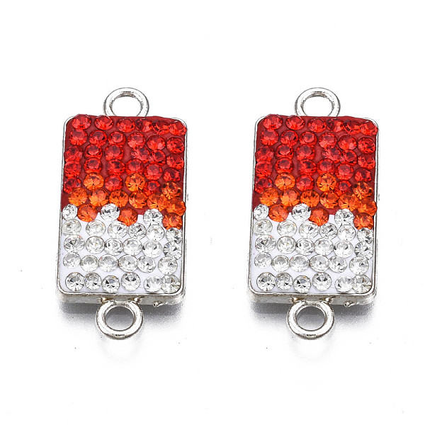 PandaHall Rack Plating Alloy Links Connectors, with Polymer Clay Rhinestone, Cadmium Free & Lead Free, Platinum Plated, Rectangle, Siam..., Red
PandaHall Rack Plating Alloy Links Connectors, with Polymer Clay Rhinestone, Cadmium Free & Lead Free, Platinum Plated, Rectangle, Siam..., Red
