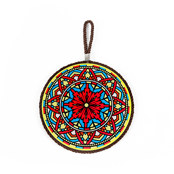 PandaHall Porcelain Hot Pads, with Rope & Anti-slip Cork Bottom, Water Absorption Heat Insulation, Flat Round with Mandala Pattern...
PandaHall Porcelain Hot Pads, with Rope & Anti-slip Cork Bottom, Water Absorption Heat Insulation, Flat Round with Mandala Pattern...