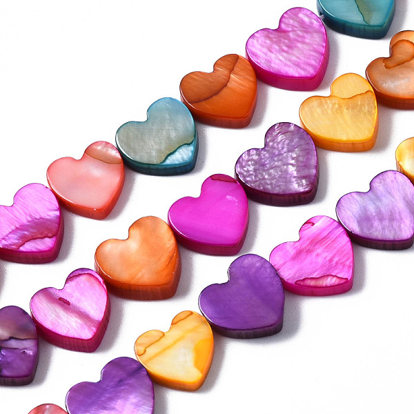 PandaHall Natural Freshwater Shell Beads Strands, Dyed, Heart, Mixed Color, 8x8~9x2~3mm, Hole: 0.8mm, about 44~45pcs/strand, 15.35 inch..., Multicolor
PandaHall Natural Freshwater Shell Beads Strands, Dyed, Heart, Mixed Color, 8x8~9x2~3mm, Hole: 0.8mm, about 44~45pcs/strand, 15.35 inch..., Multicolor