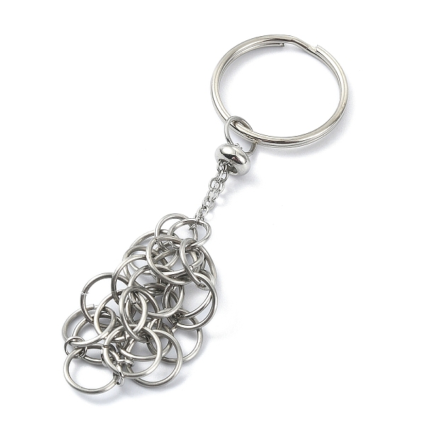 PandaHall 304 Stainless Steel Braided Macrame Pouch Empty Stone Holder for Keychain, with Iron Split Key Rings, Stainless Steel Color, 96mm...
PandaHall 304 Stainless Steel Braided Macrame Pouch Empty Stone Holder for Keychain, with Iron Split Key Rings, Stainless Steel Color, 96mm...