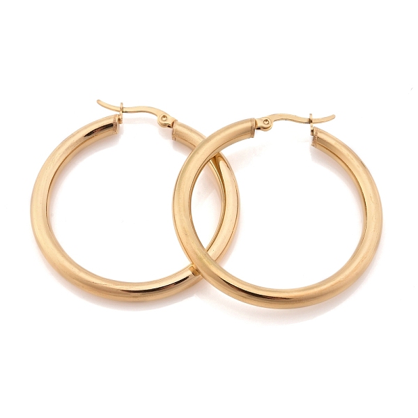 PandaHall 304 Stainless Steel Hoop Earrings, Hypoallergenic Earrings, Ring Shape, Golden, 6 Gauge, 42x4mm, Pin: 0.8x1mm 304 Stainless Steel...
PandaHall 304 Stainless Steel Hoop Earrings, Hypoallergenic Earrings, Ring Shape, Golden, 6 Gauge, 42x4mm, Pin: 0.8x1mm 304 Stainless Steel...