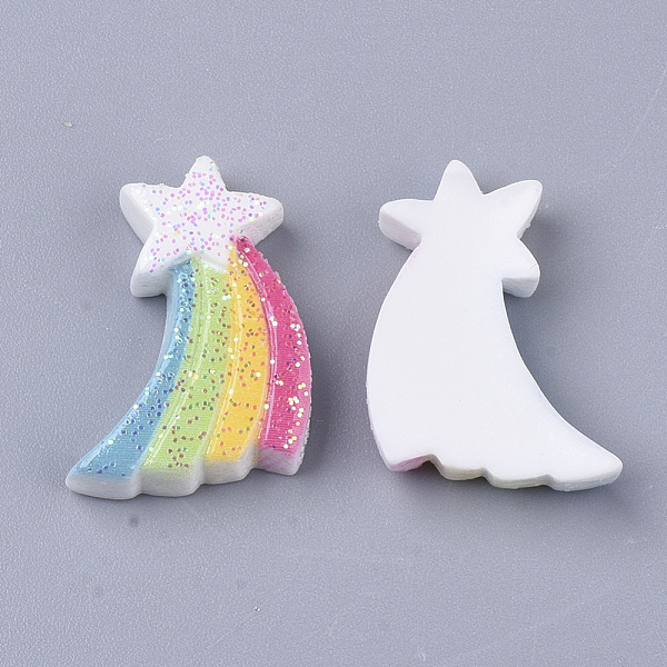 PandaHall Resin Cabochons, with Glitter Sequins, Stars Rainbow, Colorful, 19.5x13x4.5mm Resin Star
PandaHall Resin Cabochons, with Glitter Sequins, Stars Rainbow, Colorful, 19.5x13x4.5mm Resin Star
