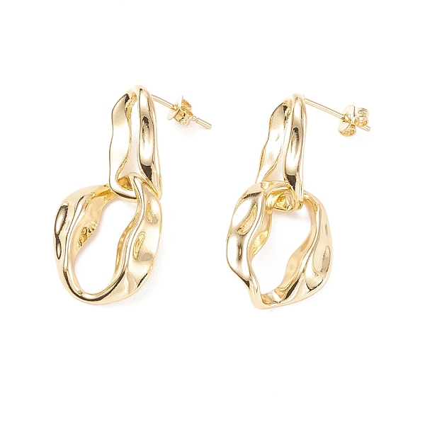 PandaHall Rack Plating Brass Twisted Oval Dangle Stud Earrings for Women, Cadmium Free & Lead Free, Real 18K Gold Plated, 33x16mm, Pin...
PandaHall Rack Plating Brass Twisted Oval Dangle Stud Earrings for Women, Cadmium Free & Lead Free, Real 18K Gold Plated, 33x16mm, Pin...