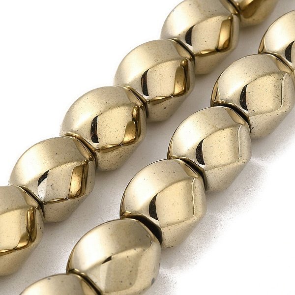 PandaHall Electroplated Non-Magnetic Synthetic Hematite Beads Strands, Long-Lasting Plated, Twist Oval, Light Gold Plated, 12~12.5x11.5~12mm...
PandaHall Electroplated Non-Magnetic Synthetic Hematite Beads Strands, Long-Lasting Plated, Twist Oval, Light Gold Plated, 12~12.5x11.5~12mm...