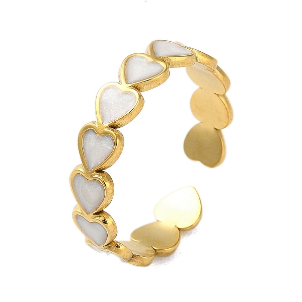 PandaHall Real 18K Gold Plated 304 Stainless Steel Enamel Cuff Rings, Heart, White, Adjustable 304 Stainless Steel Heart White
PandaHall Real 18K Gold Plated 304 Stainless Steel Enamel Cuff Rings, Heart, White, Adjustable 304 Stainless Steel Heart White