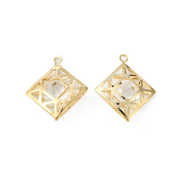 PandaHall Crystal Glass Rhinestone Pendants, with Iron Finding, Hollow Rhombus Charms, Golden, 24.5x21x8mm, Hole: 1.6mm Iron+Rhinestone..., Clear
PandaHall Crystal Glass Rhinestone Pendants, with Iron Finding, Hollow Rhombus Charms, Golden, 24.5x21x8mm, Hole: 1.6mm Iron+Rhinestone..., Clear