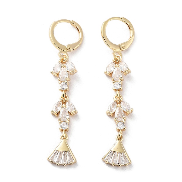 PandaHall Fan Rack Plating Golden Brass Dangle Leverback Earrings, with Cubic Zirconia for Women, Clear, 49x8.5mm Brass Fan Clear
PandaHall Fan Rack Plating Golden Brass Dangle Leverback Earrings, with Cubic Zirconia for Women, Clear, 49x8.5mm Brass Fan Clear
